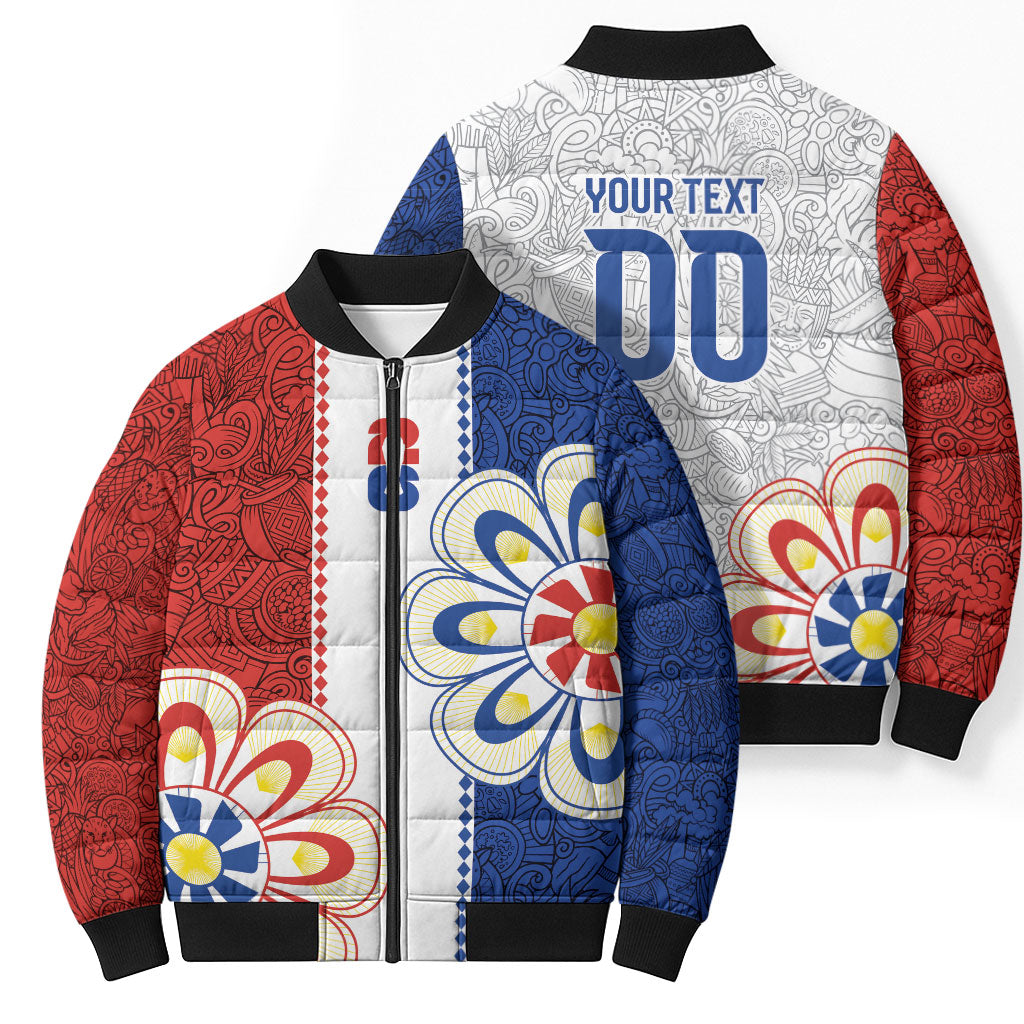 Vamos Paraguay Custom Bomber Puffer Jacket Nanduti Heritage Football Supporter