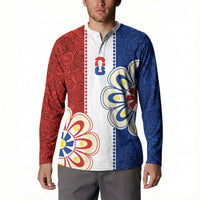 Vamos Paraguay Custom Button Sweatshirt Nanduti Heritage Football Supporter