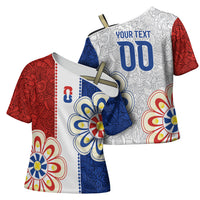 Vamos Paraguay Custom Cross Shoulder Shirt Nanduti Heritage Football Supporter