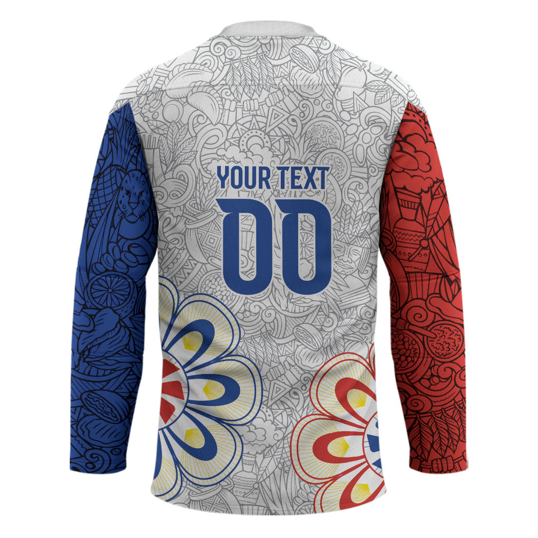 Vamos Paraguay Custom Hockey Jersey Nanduti Heritage Football Supporter