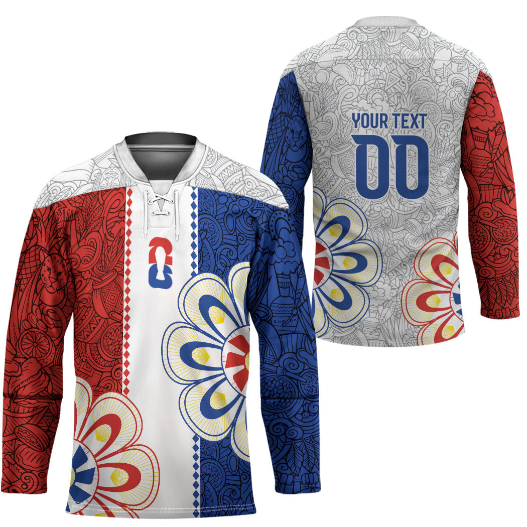 Vamos Paraguay Custom Hockey Jersey Nanduti Heritage Football Supporter