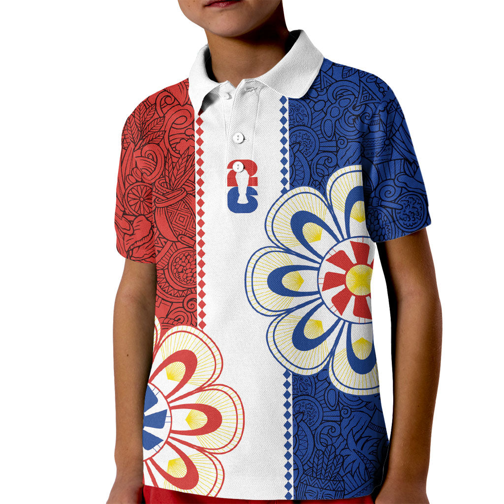 Vamos Paraguay Custom Kid Polo Shirt Nanduti Heritage Football Supporter