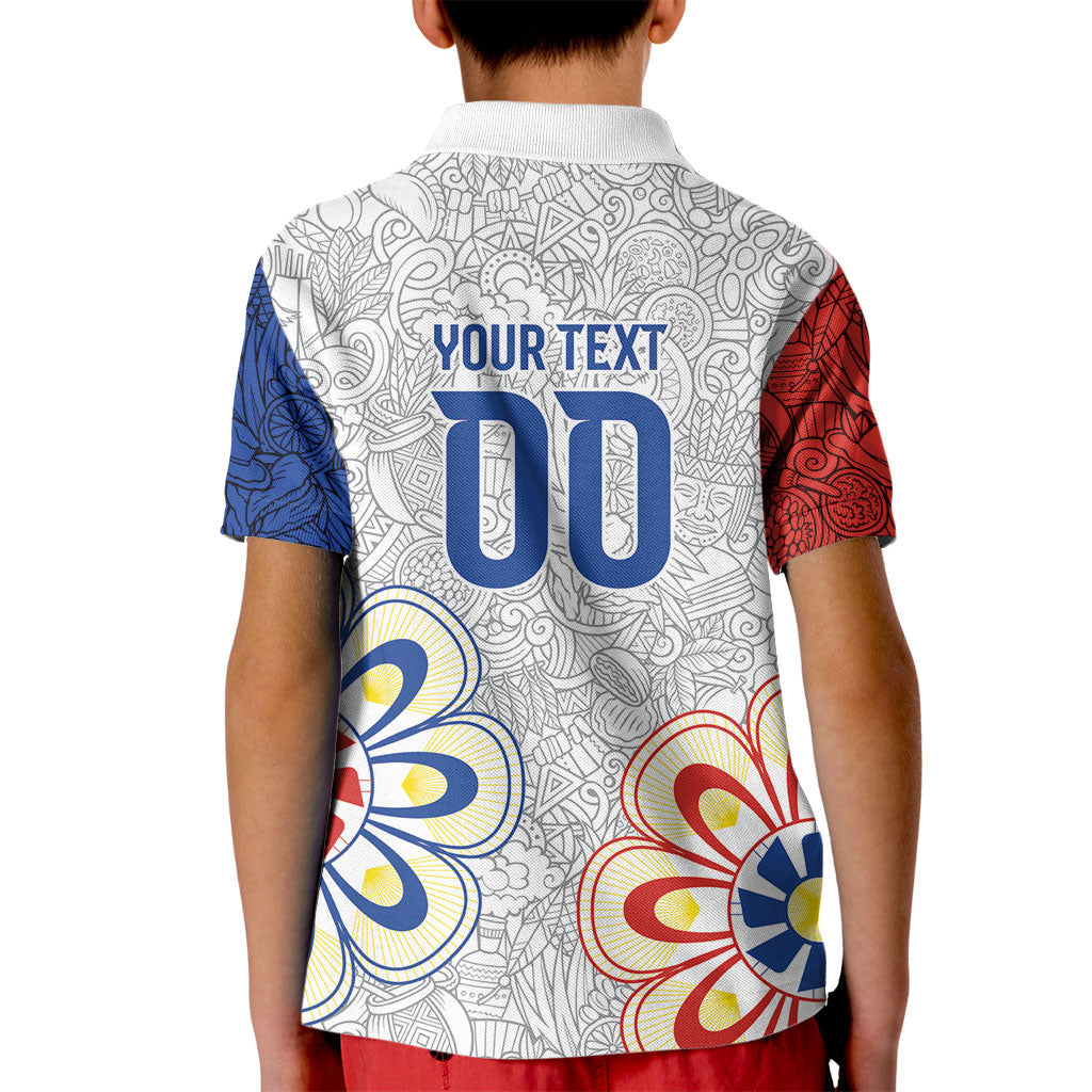 Vamos Paraguay Custom Kid Polo Shirt Nanduti Heritage Football Supporter