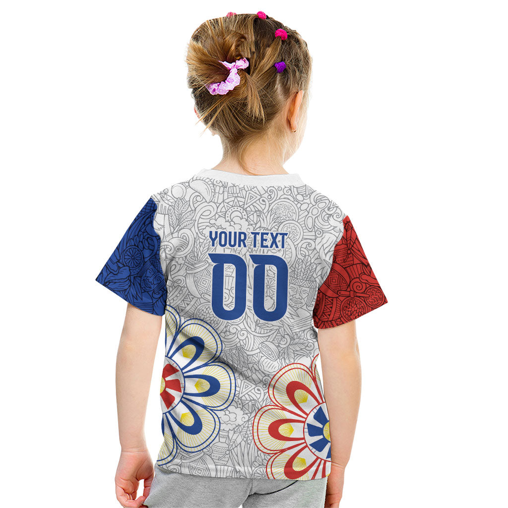 Vamos Paraguay Custom Kid T Shirt Nanduti Heritage Football Supporter