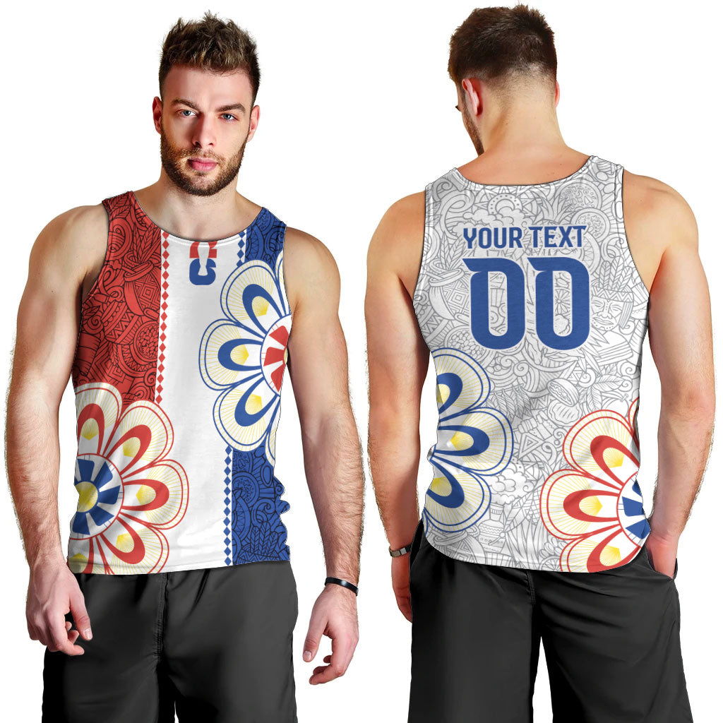 Vamos Paraguay Custom Men Tank Top Nanduti Heritage Football Supporter