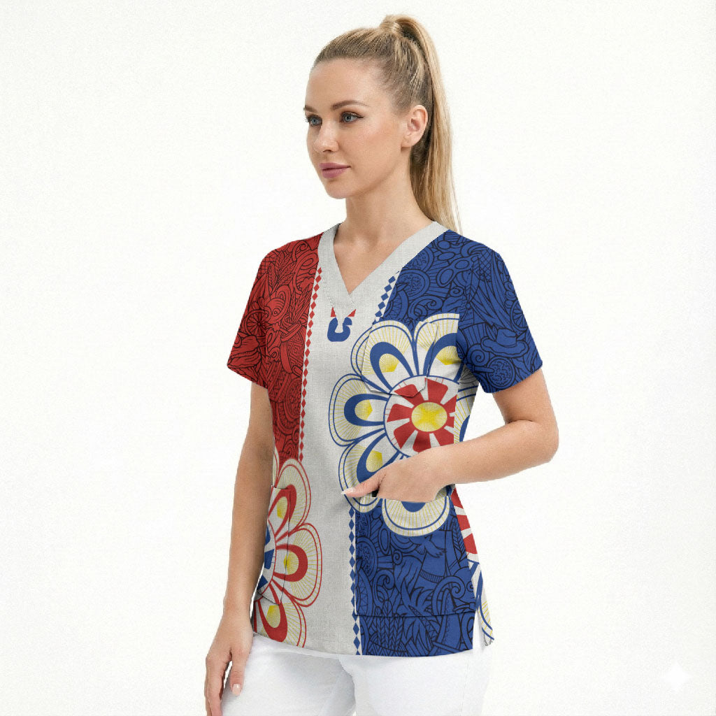 Vamos Paraguay Custom Scrub Top Nanduti Heritage Football Supporter