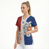 Vamos Paraguay Custom Scrub Top Nanduti Heritage Football Supporter
