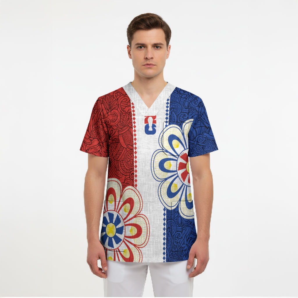 Vamos Paraguay Custom Scrub Top Nanduti Heritage Football Supporter