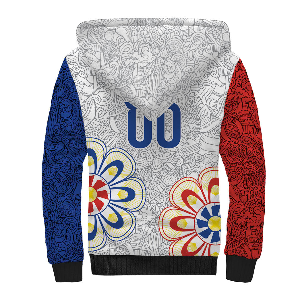 Vamos Paraguay Custom Sherpa Hoodie Nanduti Heritage Football Supporter