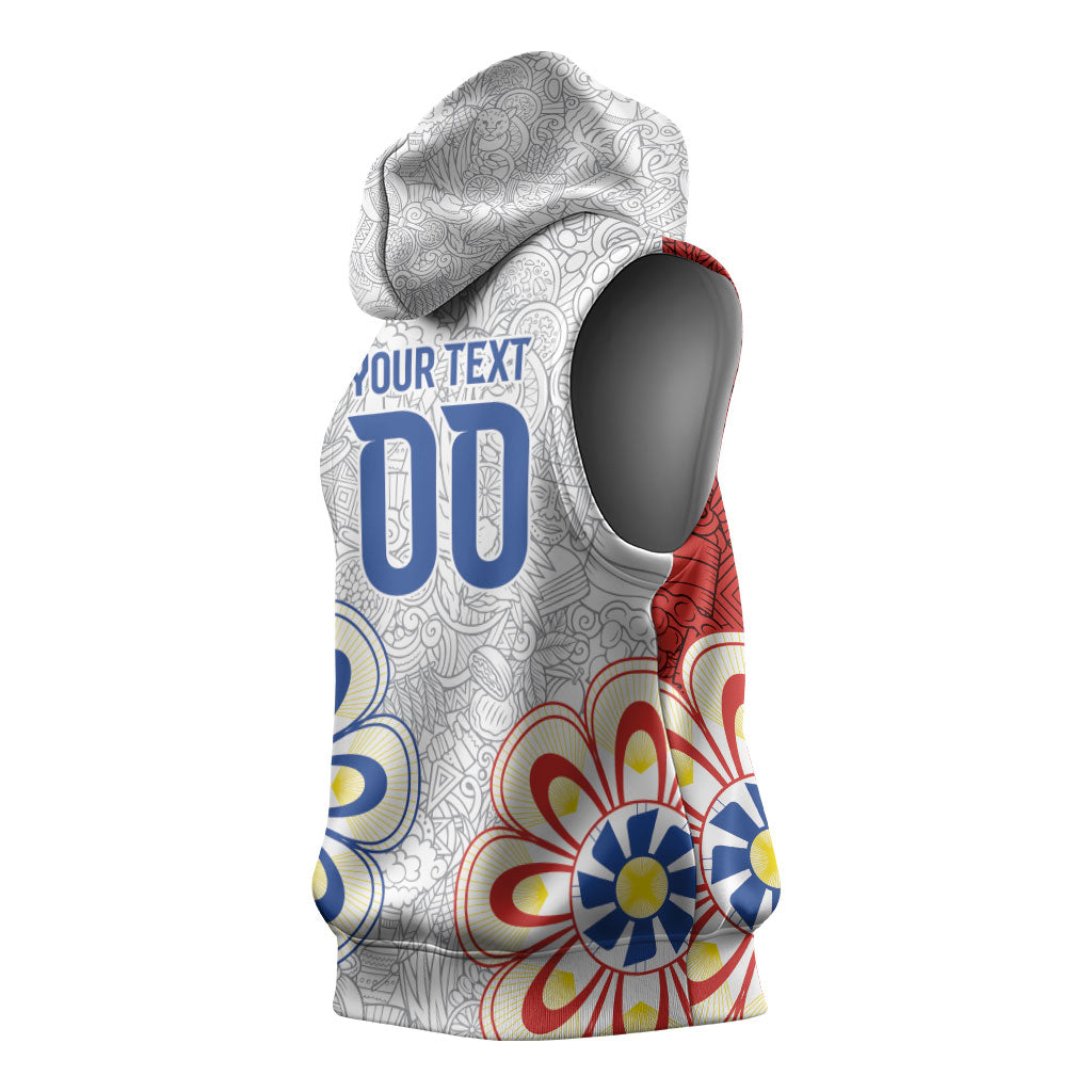 Vamos Paraguay Custom Sleeveless Hoodie Nanduti Heritage Football Supporter