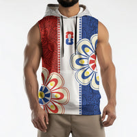 Vamos Paraguay Custom Sleeveless Hoodie Nanduti Heritage Football Supporter