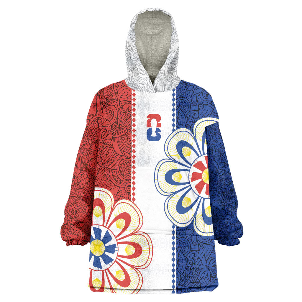 Vamos Paraguay Custom Wearable Blanket Hoodie Nanduti Heritage Football Supporter
