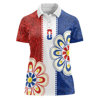 Vamos Paraguay Custom Women Polo Shirt Nanduti Heritage Football Supporter