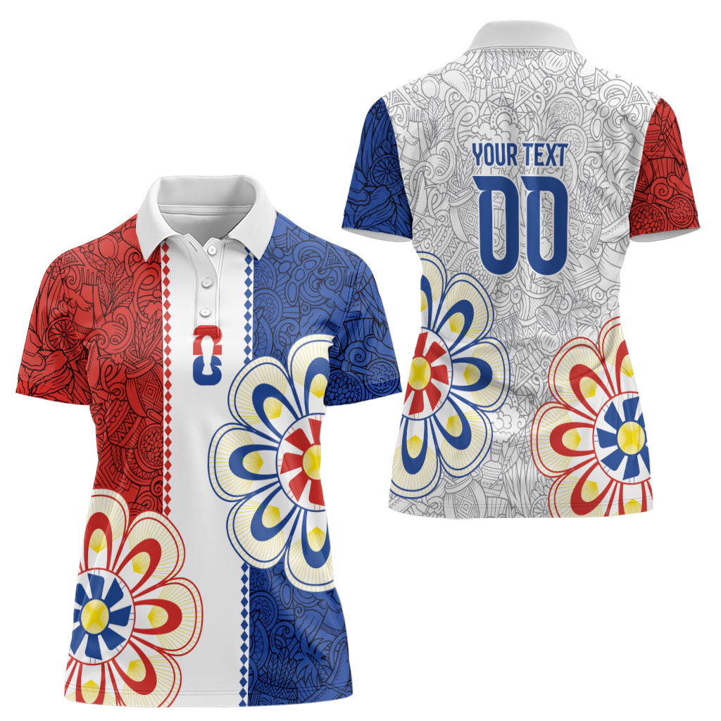 Vamos Paraguay Custom Women Polo Shirt Nanduti Heritage Football Supporter