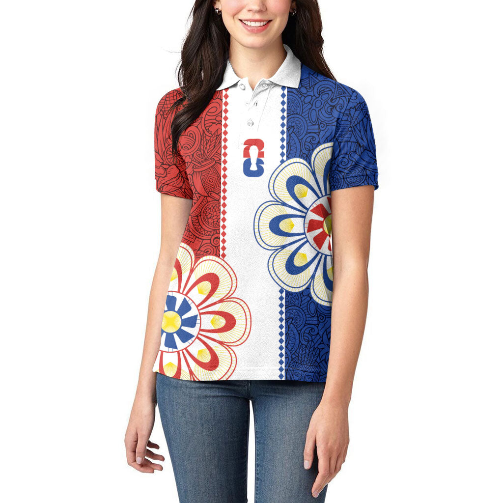 Vamos Paraguay Custom Women Polo Shirt Nanduti Heritage Football Supporter