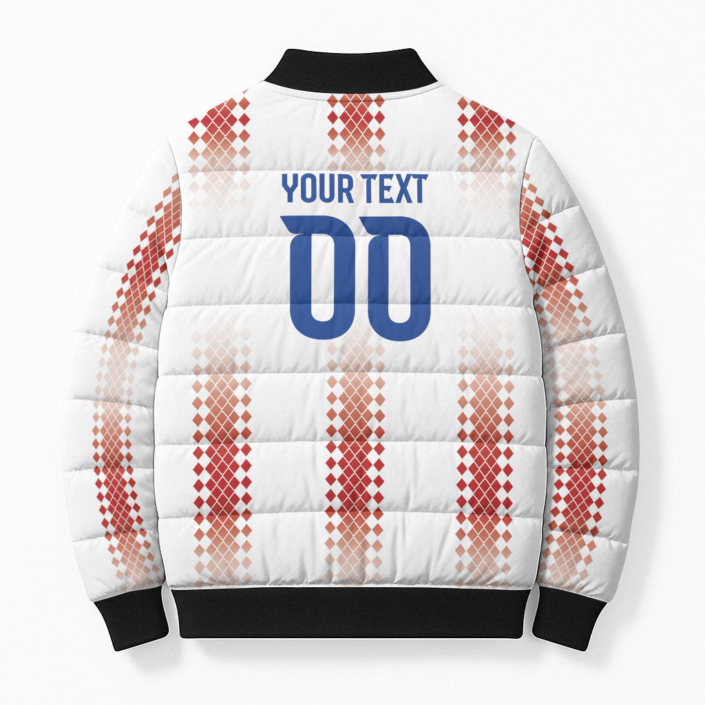 Vamos Paraguay Custom Bomber Puffer Jacket Ao Po'i Heritage Football Supporter