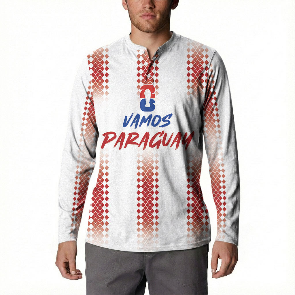Vamos Paraguay Custom Button Sweatshirt Ao Po'i Heritage Football Supporter
