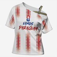 Vamos Paraguay Custom Cross Shoulder Shirt Ao Po'i Heritage Football Supporter