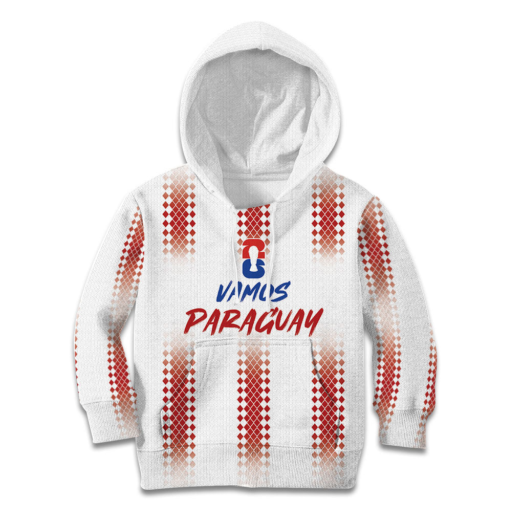 Vamos Paraguay Custom Kid Hoodie Ao Po'i Heritage Football Supporter