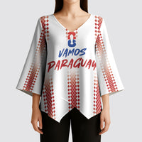 Vamos Paraguay Custom Kimono Sleeve Blouse Ao Po'i Heritage Football Supporter