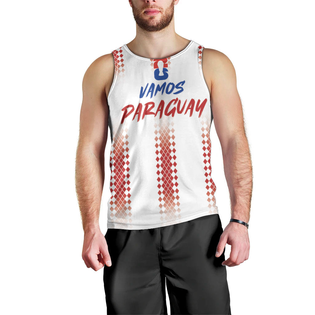 Vamos Paraguay Custom Men Tank Top Ao Po'i Heritage Football Supporter