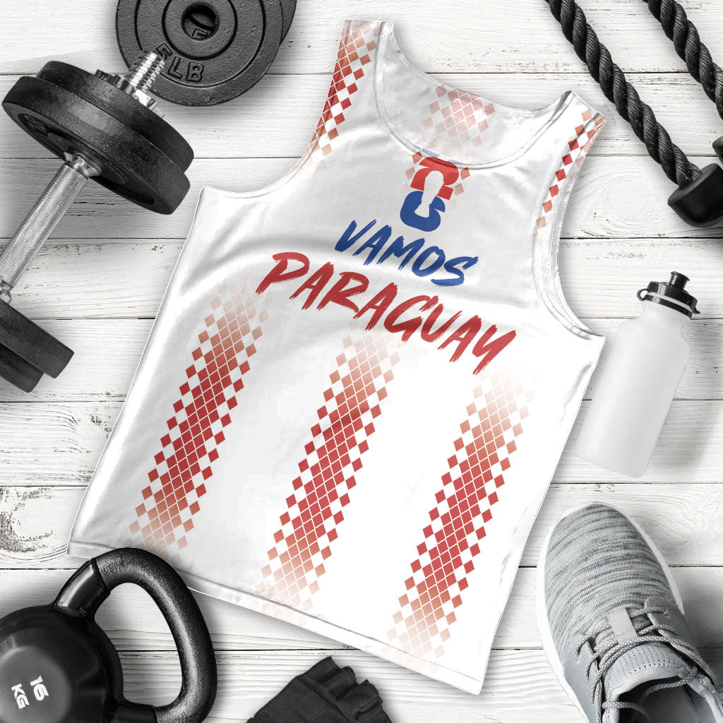 Vamos Paraguay Custom Men Tank Top Ao Po'i Heritage Football Supporter