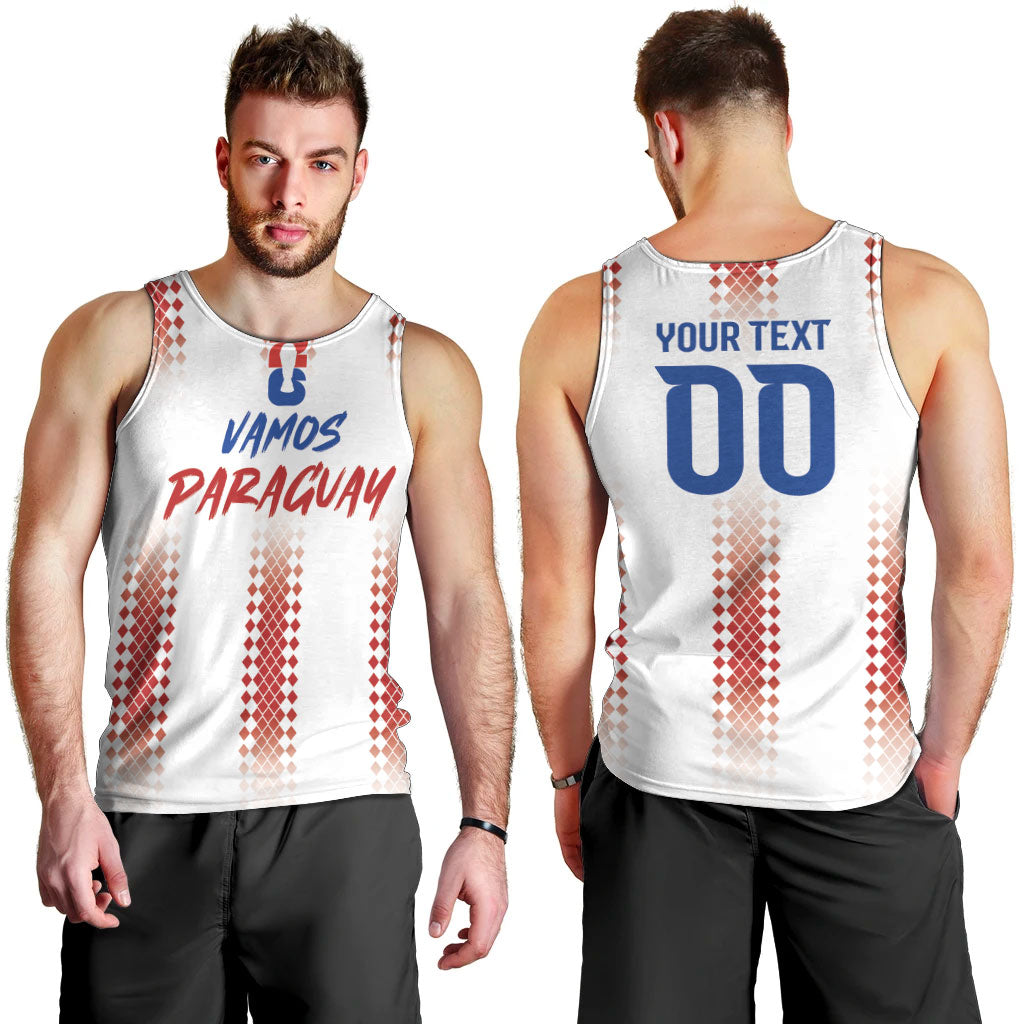 Vamos Paraguay Custom Men Tank Top Ao Po'i Heritage Football Supporter