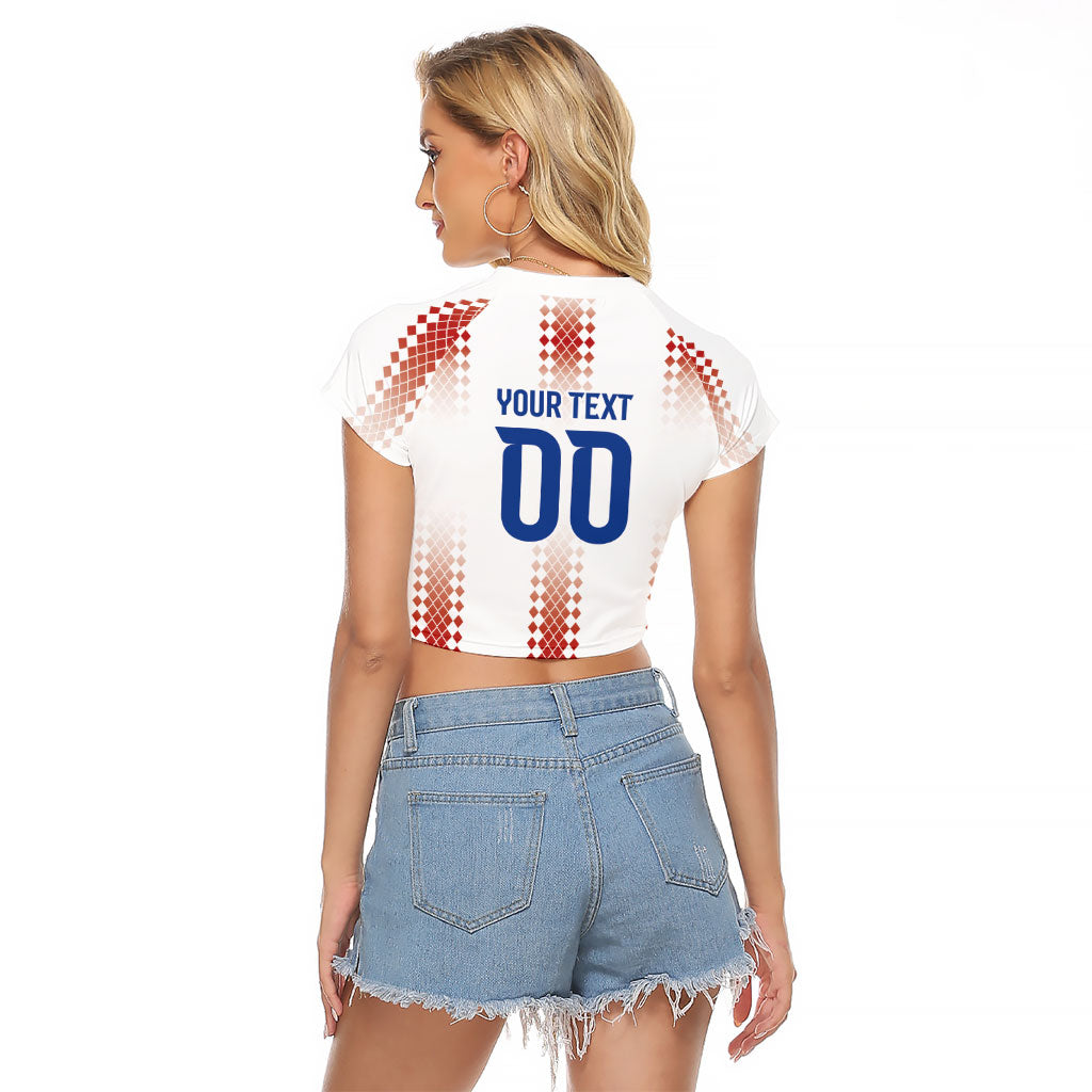 Vamos Paraguay Custom Raglan Cropped T Shirt Ao Po'i Heritage Football Supporter