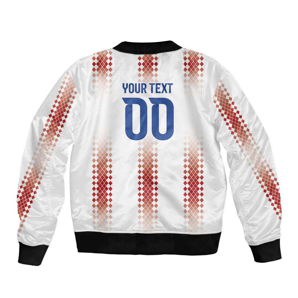 Vamos Paraguay Custom Sleeve Zip Bomber Jacket Ao Po'i Heritage Football Supporter