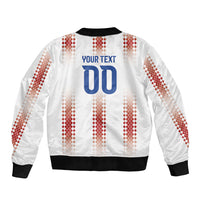 Vamos Paraguay Custom Sleeve Zip Bomber Jacket Ao Po'i Heritage Football Supporter