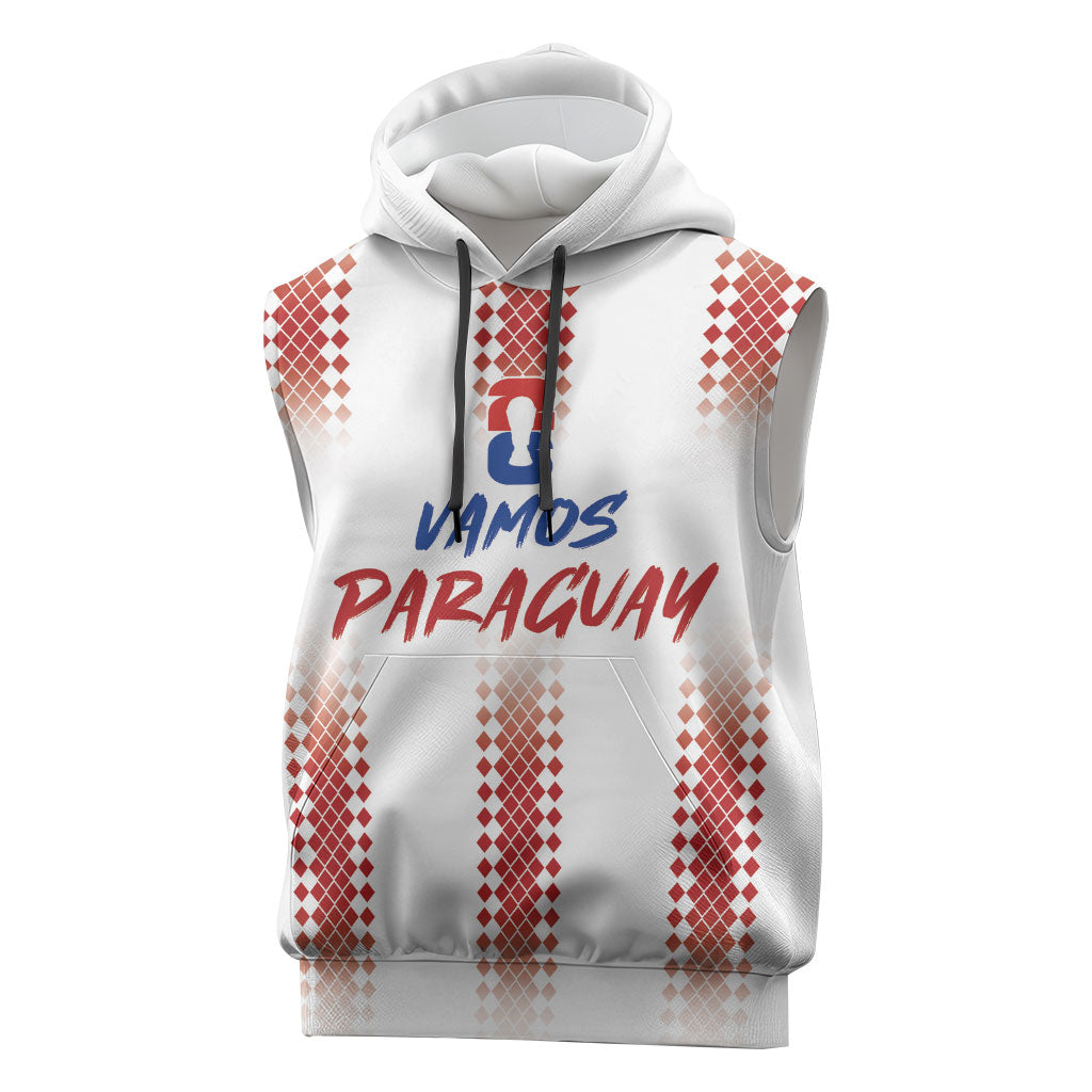 Vamos Paraguay Custom Sleeveless Hoodie Ao Po'i Heritage Football Supporter