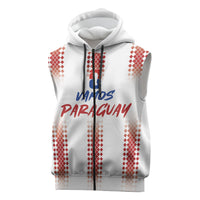 Vamos Paraguay Custom Sleeveless Zip Hoodie Ao Po'i Heritage Football Supporter