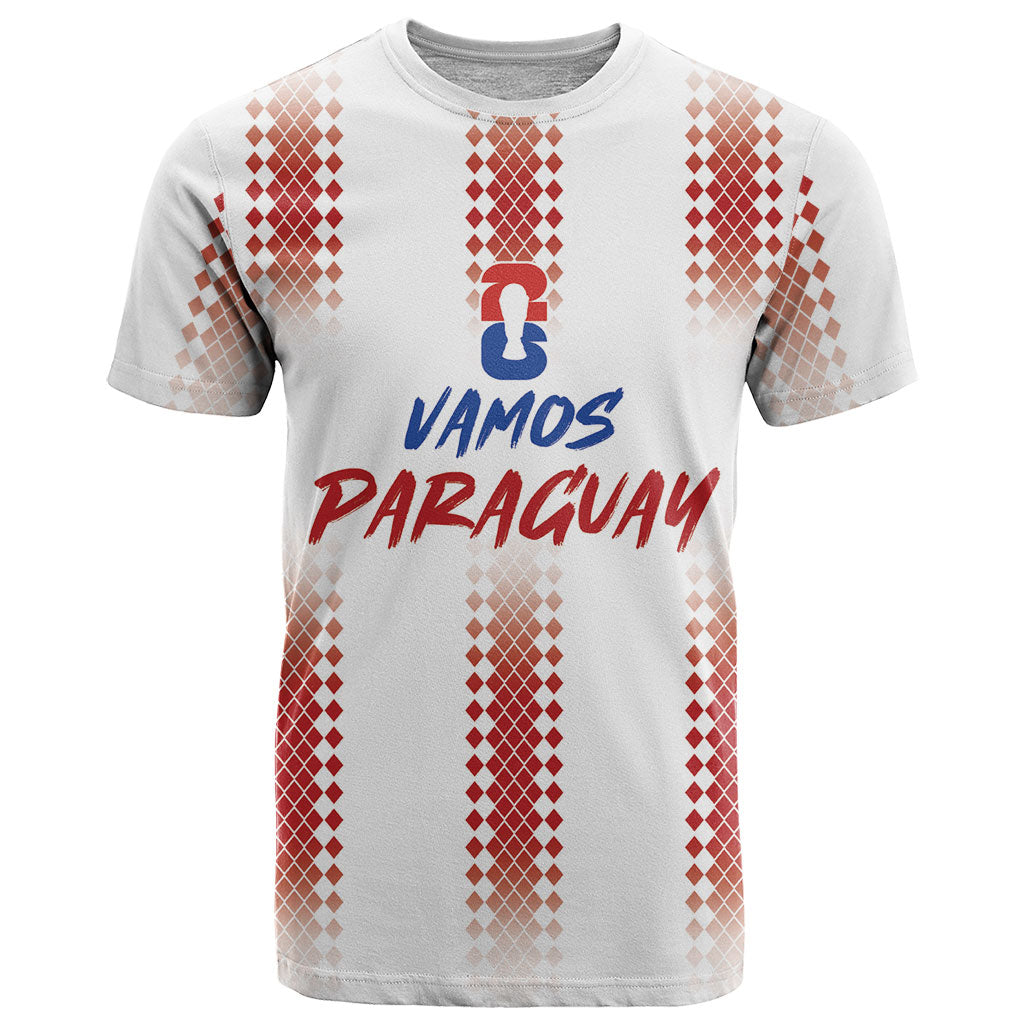 Vamos Paraguay Custom T Shirt Ao Po'i Heritage Football Supporter