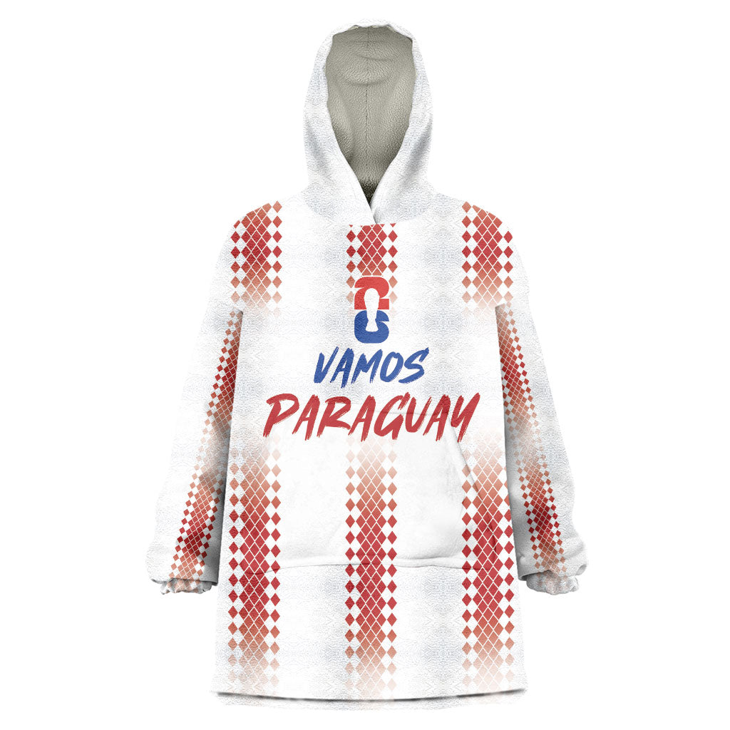Vamos Paraguay Custom Wearable Blanket Hoodie Ao Po'i Heritage Football Supporter