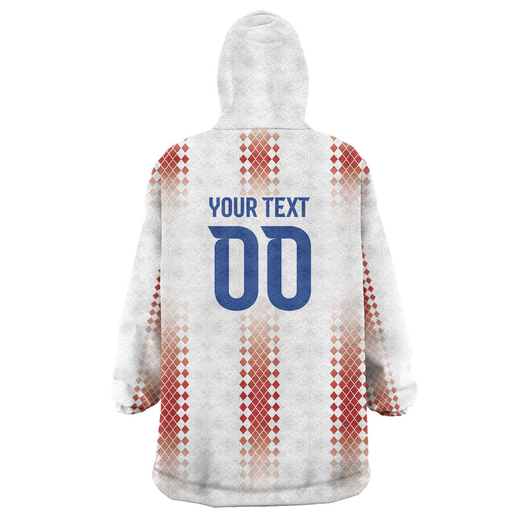 Vamos Paraguay Custom Wearable Blanket Hoodie Ao Po'i Heritage Football Supporter