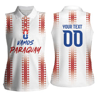 Vamos Paraguay Custom Women Sleeveless Polo Shirt Ao Po'i Heritage Football Supporter