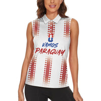 Vamos Paraguay Custom Women Sleeveless Polo Shirt Ao Po'i Heritage Football Supporter