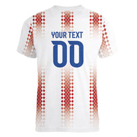 Vamos Paraguay Custom Women V-Neck T-Shirt Ao Po'i Heritage Football Supporter
