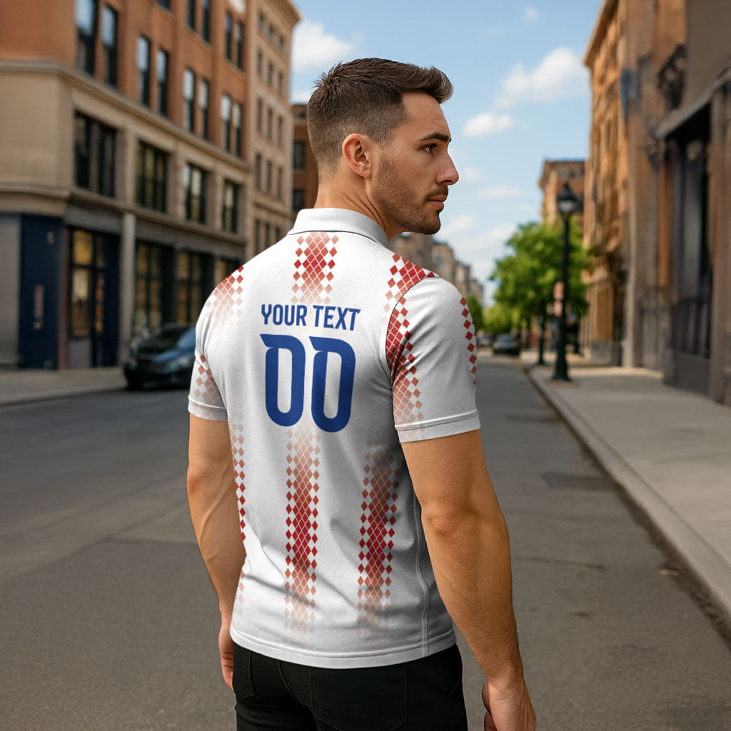 Vamos Paraguay Custom Zipper Polo Shirt Ao Po'i Heritage Football Supporter