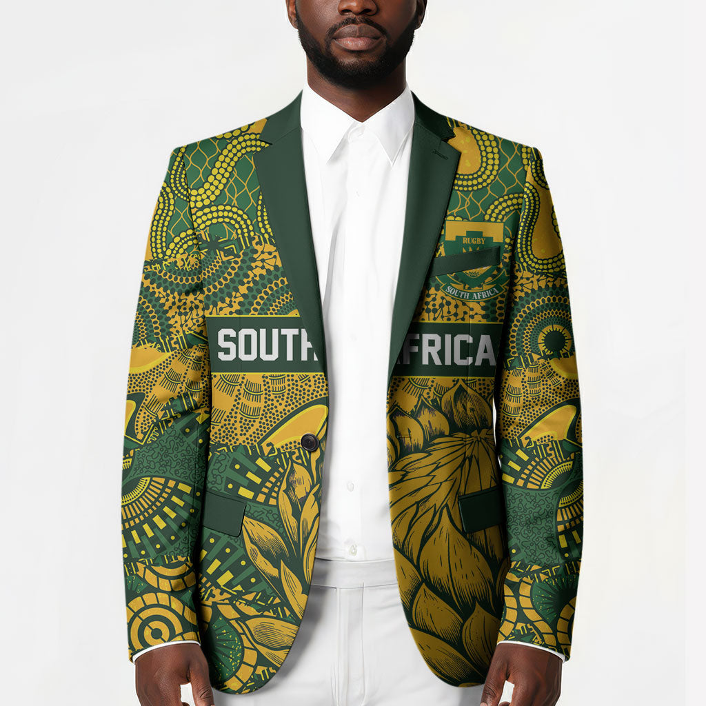 2026 Autumn Rugby Nations South Africa Custom Blazer Indigenous Tribal Patchwork Motif