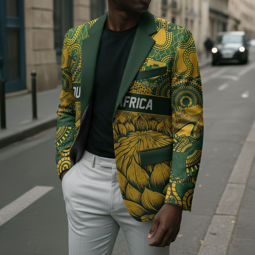 2026 Autumn Rugby Nations South Africa Custom Blazer Indigenous Tribal Patchwork Motif