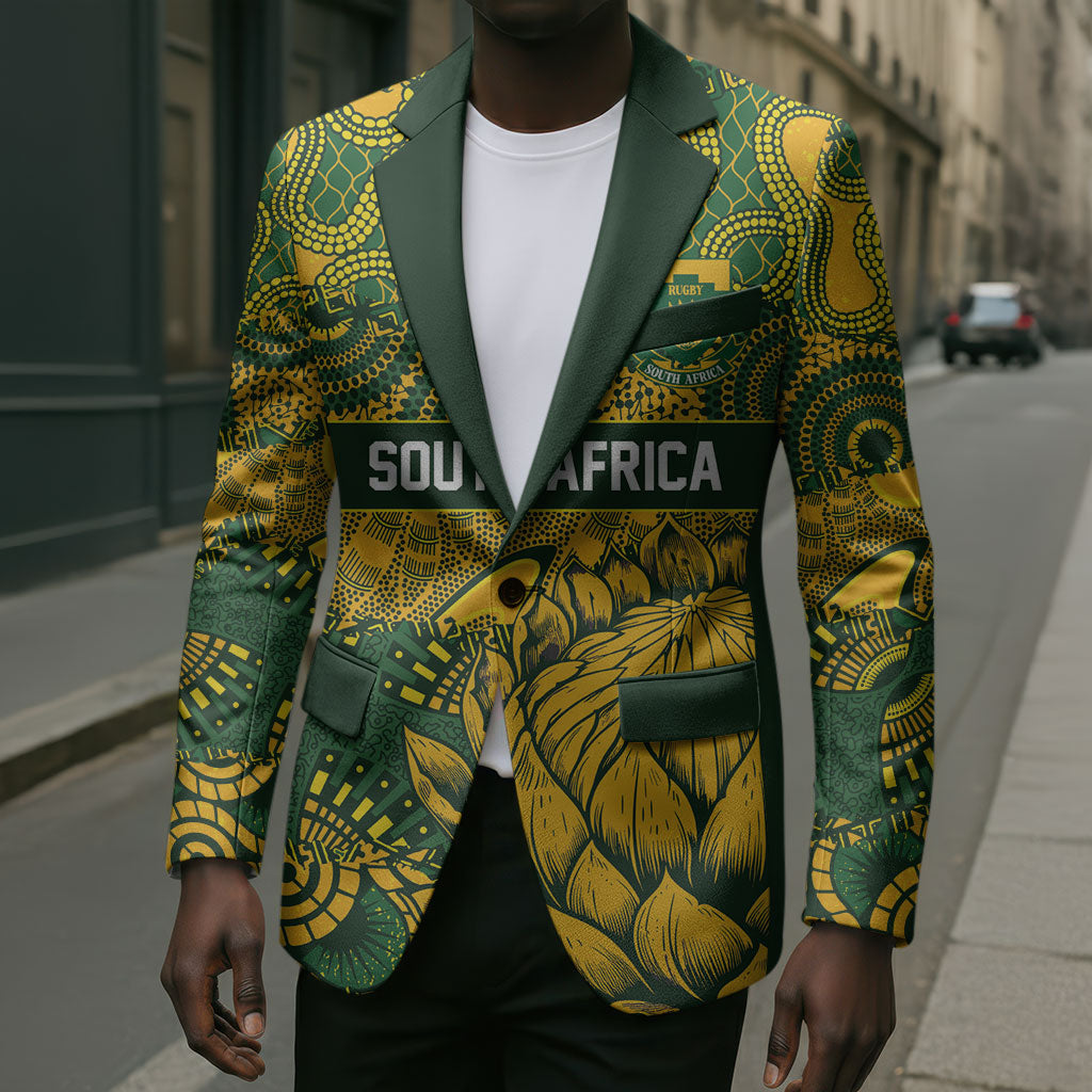 2026 Autumn Rugby Nations South Africa Custom Blazer Indigenous Tribal Patchwork Motif