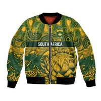 2026 Autumn Rugby Nations South Africa Custom Bomber Jacket Indigenous Tribal Patchwork Motif