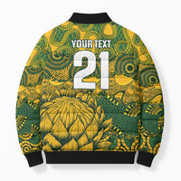 2026 Autumn Rugby Nations South Africa Custom Bomber Puffer Jacket Indigenous Tribal Patchwork Motif