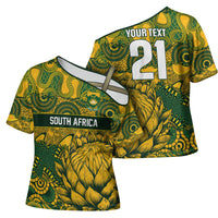 2026 Autumn Rugby Nations South Africa Custom Cross Shoulder Shirt Indigenous Tribal Patchwork Motif
