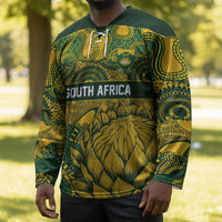2026 Autumn Rugby Nations South Africa Custom Hockey Jersey Indigenous Tribal Patchwork Motif