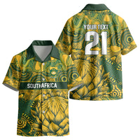 2026 Autumn Rugby Nations South Africa Custom Kid Hawaiian Shirt Indigenous Tribal Patchwork Motif