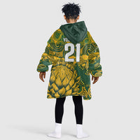 2026 Autumn Rugby Nations South Africa Custom Kid Wearable Blanket Hoodie Indigenous Tribal Patchwork Motif