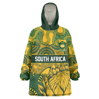 2026 Autumn Rugby Nations South Africa Custom Kid Wearable Blanket Hoodie Indigenous Tribal Patchwork Motif
