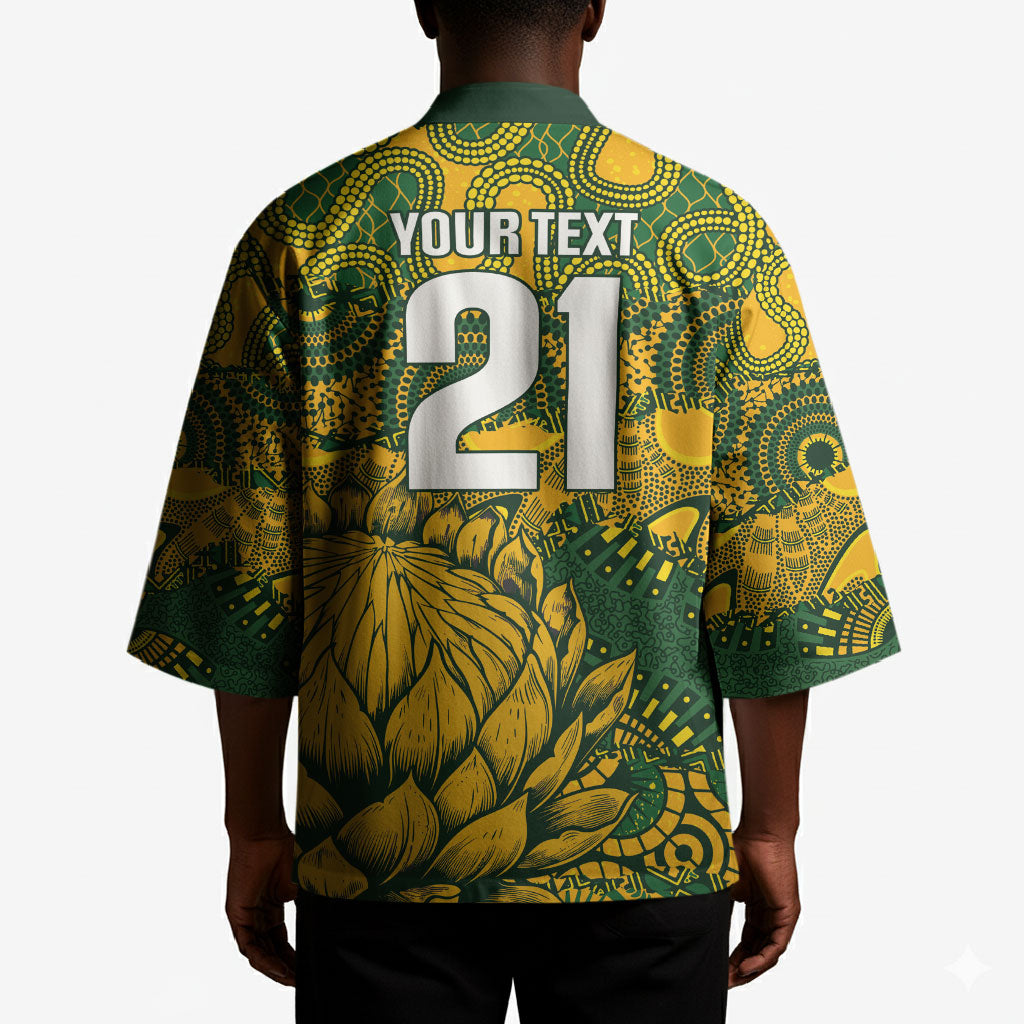 2026 Autumn Rugby Nations South Africa Custom Kimono Indigenous Tribal Patchwork Motif
